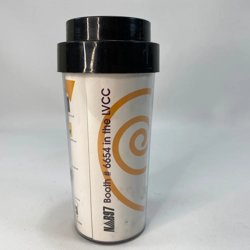 Vtg 90s Microsoft Thermo Plastic Cup Media Event Show Broadcasting Media 7